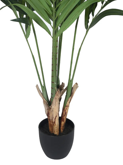 Artificial Phoenix Date Palm Tree with Basic Black Pot - 6 Feet