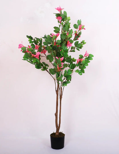 Artificial Bougainvillea Flowers Plants with Pot -160 cm Tall, Green/Pink