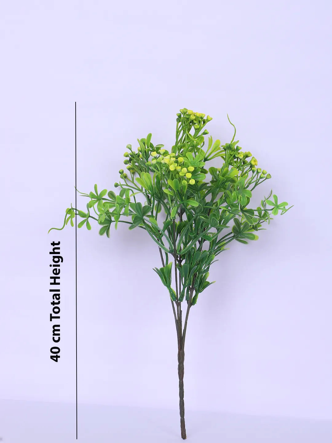 Artificial Green Bouquets for Wedding Floral Arrangement (40 cm Tall, Without Pot, Pack of 3, Multicolor)